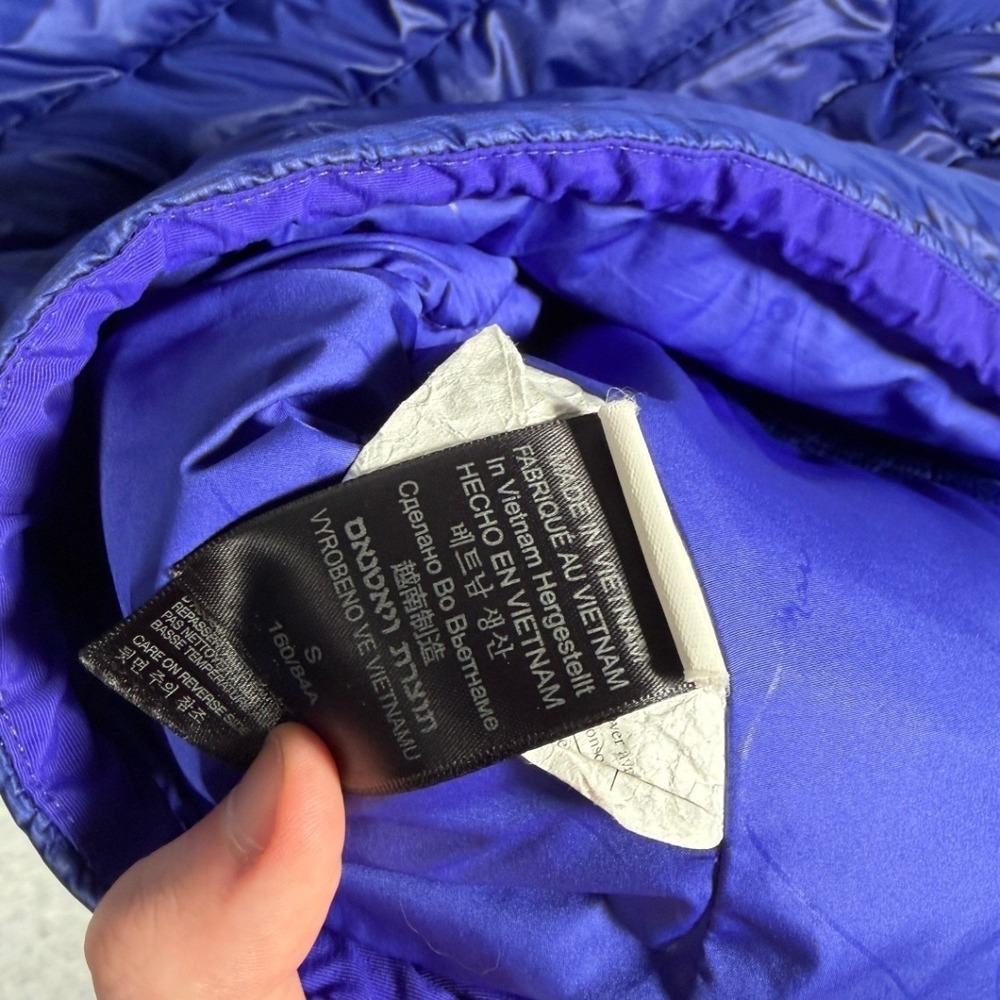 Marmot Vest Women Small Puffer 700 Fill Blue Down Quilted Embroidered Logo - Picture 10 of 12